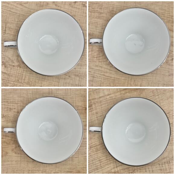 Noritake VINTAGE 60s Midori Japanese Porcelain Saucer Tea Cup Set Bamboo 6113 M5 - Picture 7 of 14